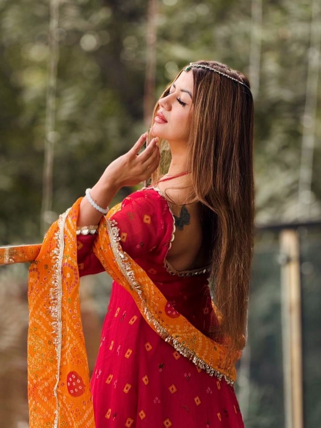 Digital Print & Real Mirror Work – Festive Wear for Women