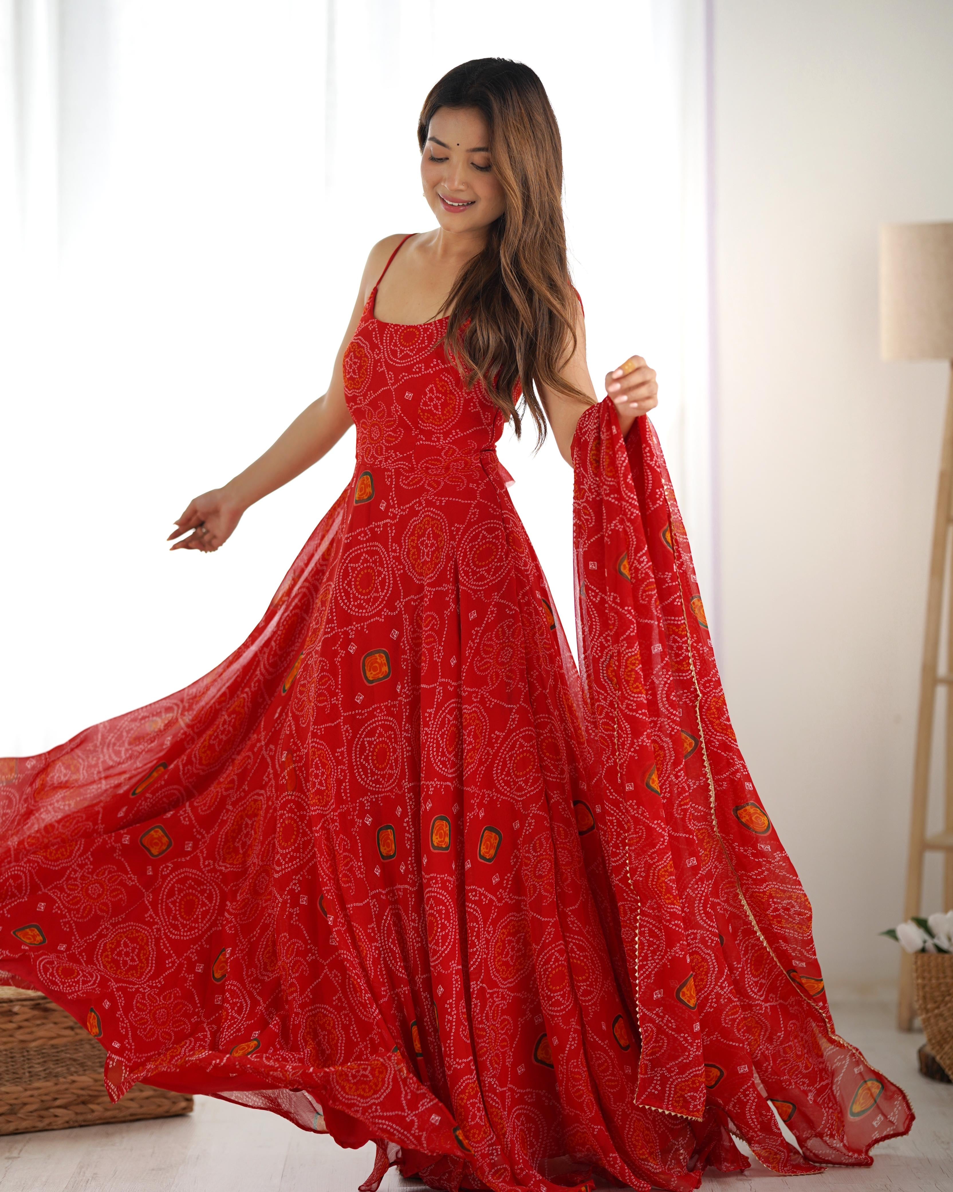 Elegant Printed Anarkali