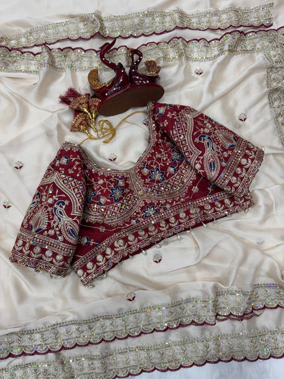 Modern Grace Saree – Rangoli Silk with Premium Blouse