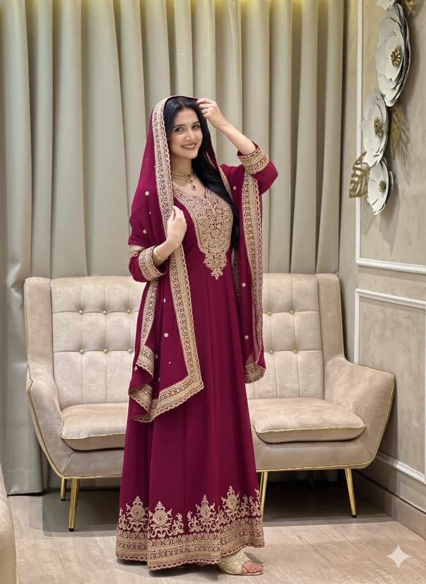 Shehzaadi Grace Sequence Work Gown