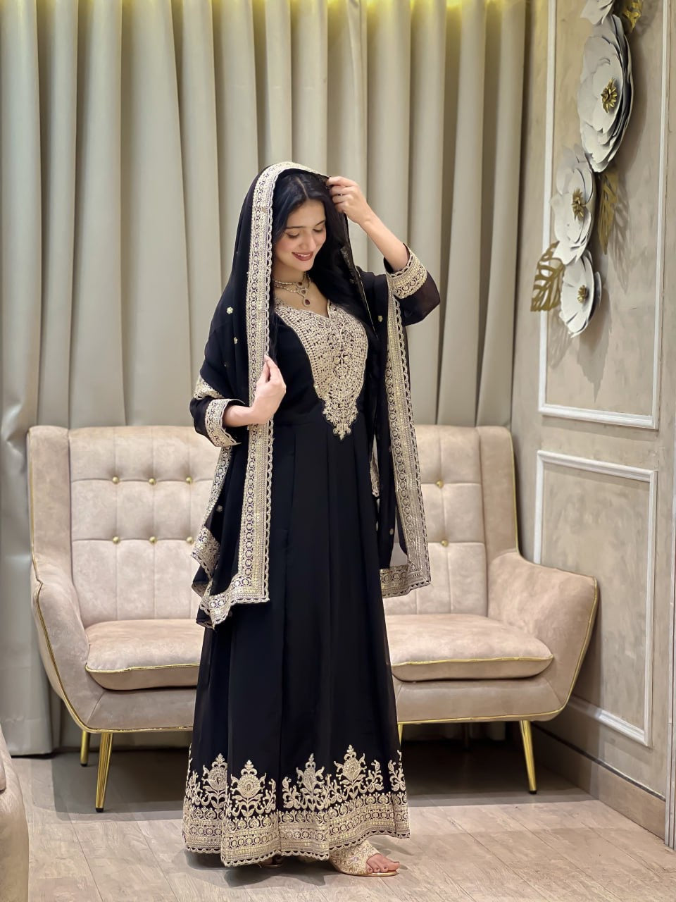 Shehzaadi Grace Sequence Work Gown