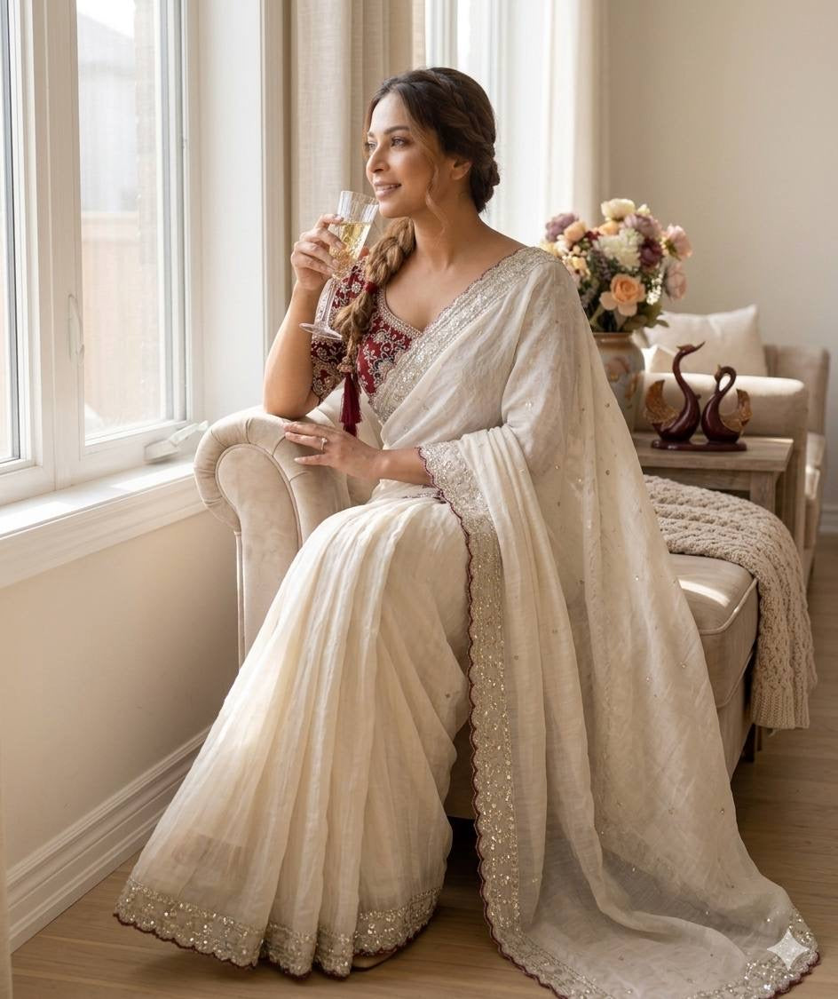 Modern Grace Saree – Rangoli Silk with Premium Blouse