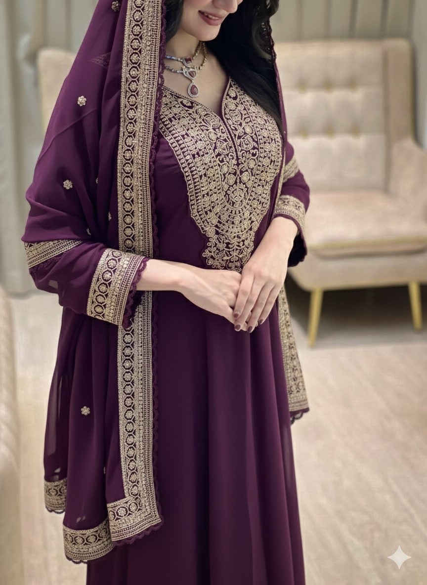 Shehzaadi Grace Sequence Work Gown