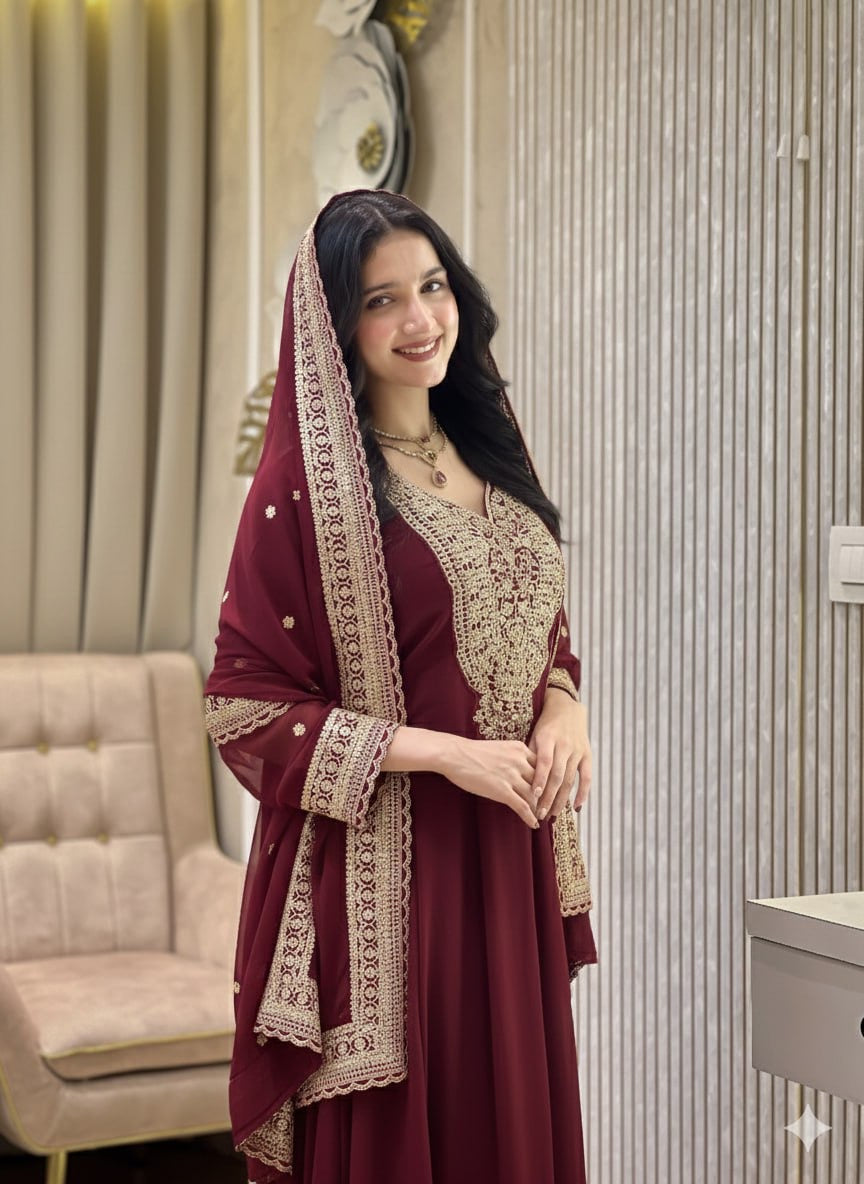 Shehzaadi Grace Sequence Work Gown