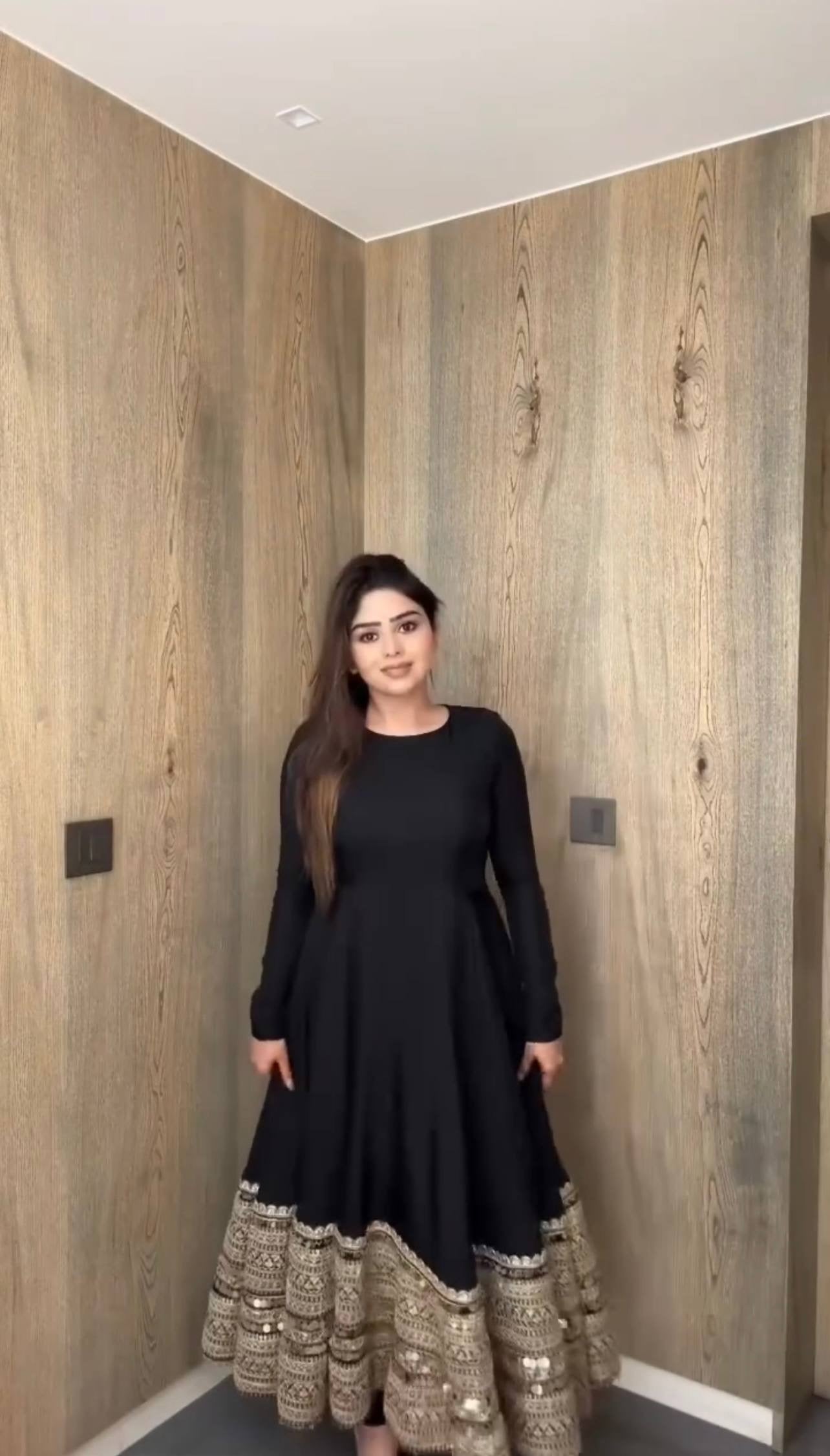 Midnight Black Anarkali