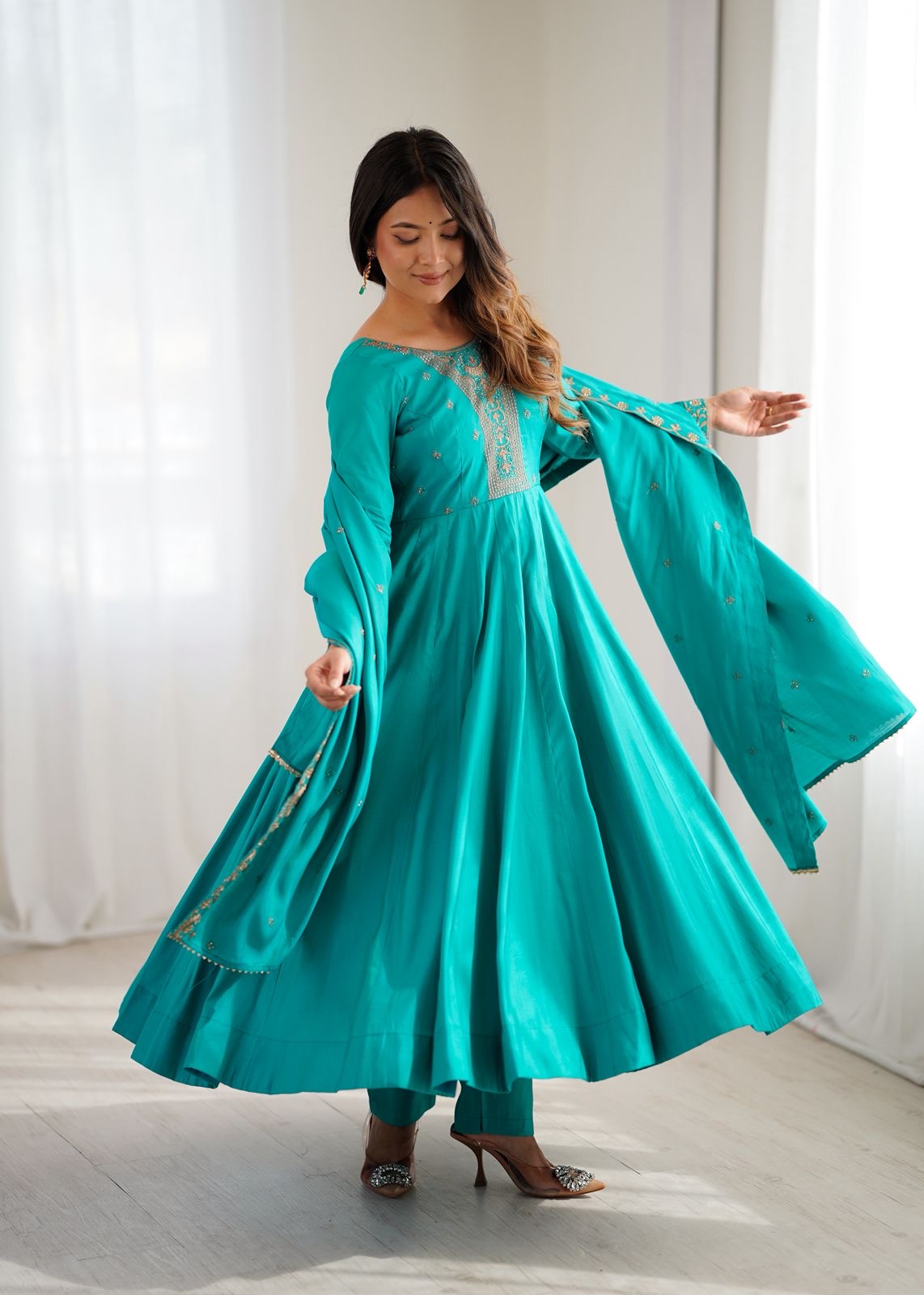 Premium Roman Anarkali