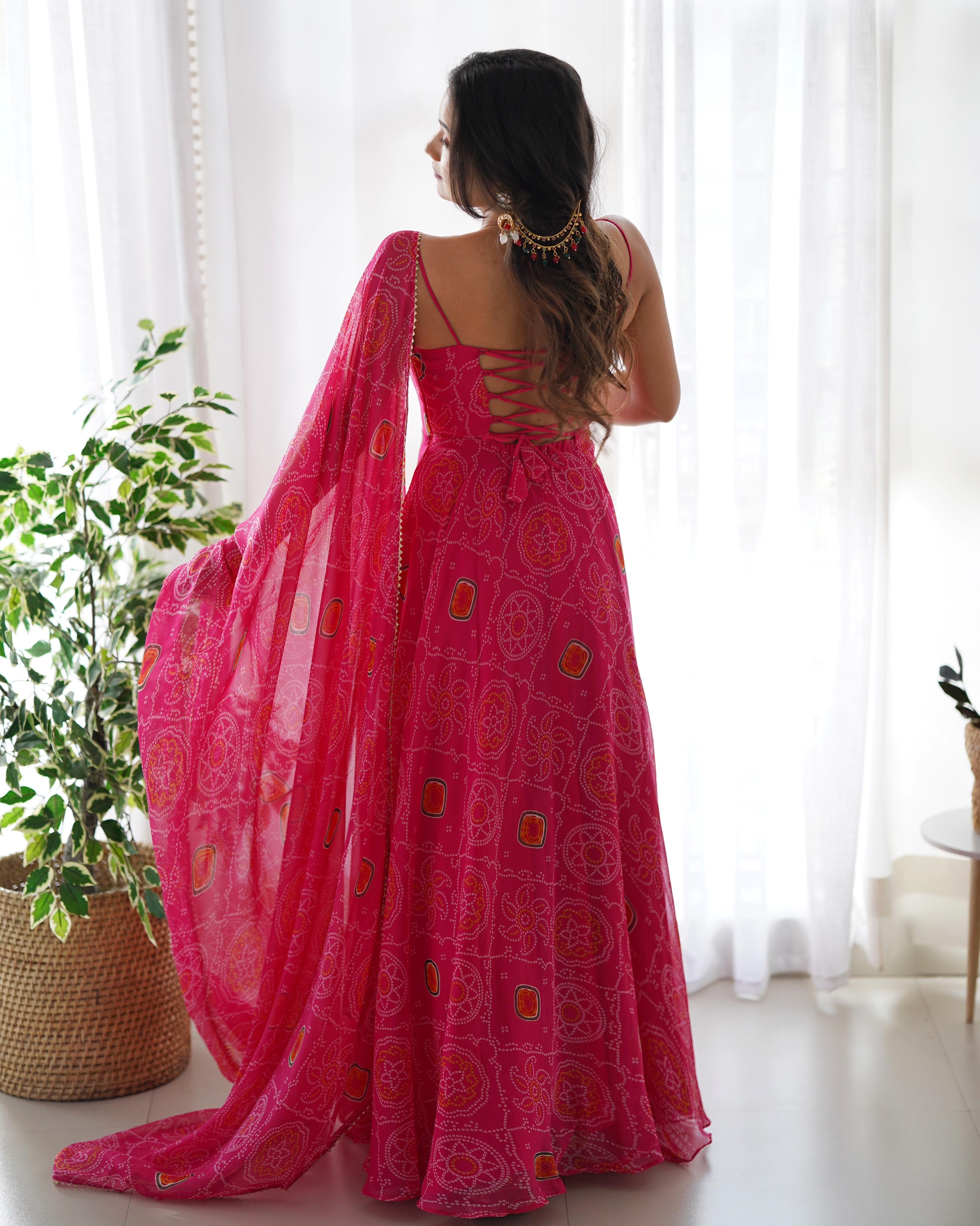 Elegant Printed Anarkali