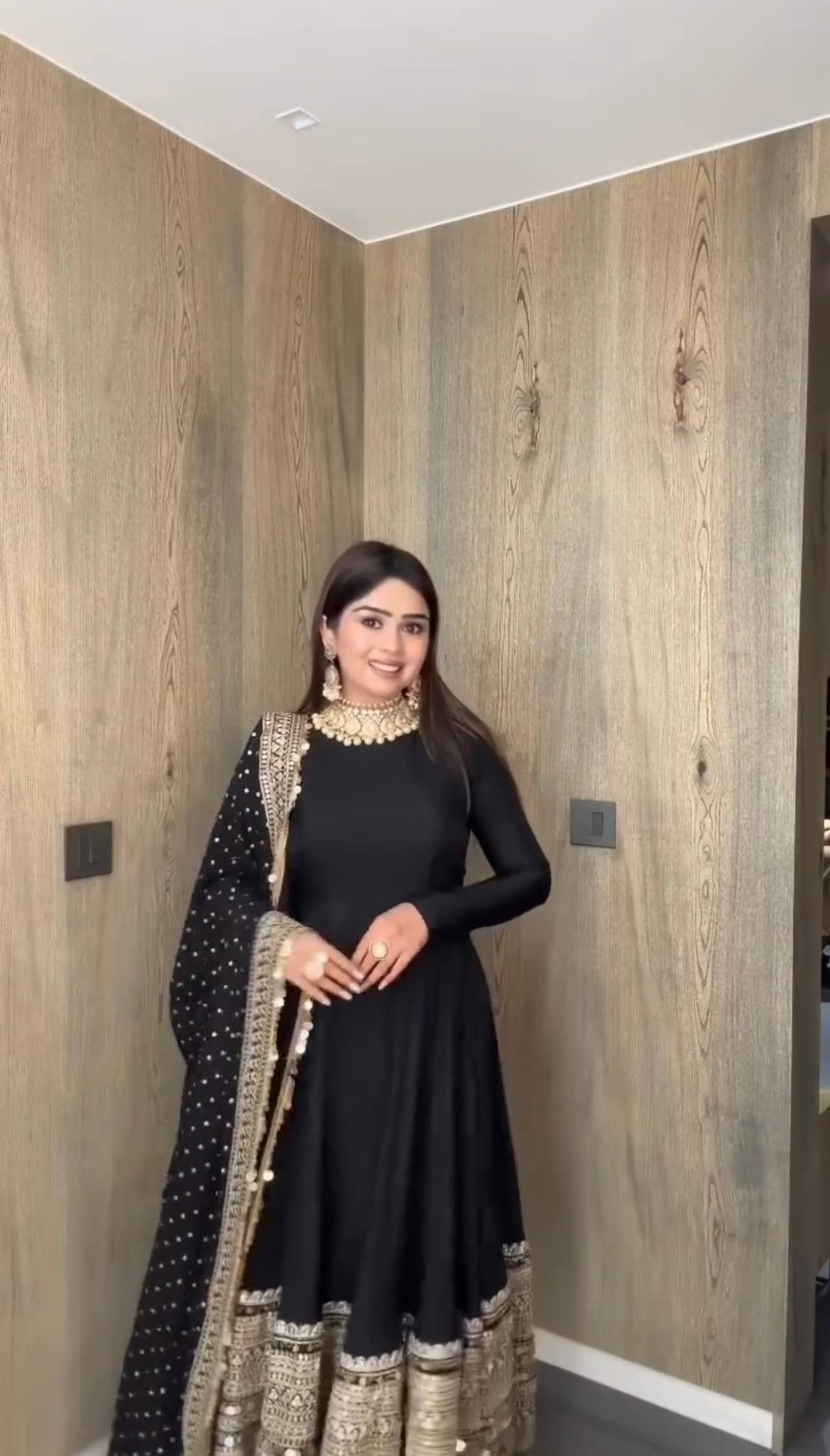 Midnight Black Anarkali