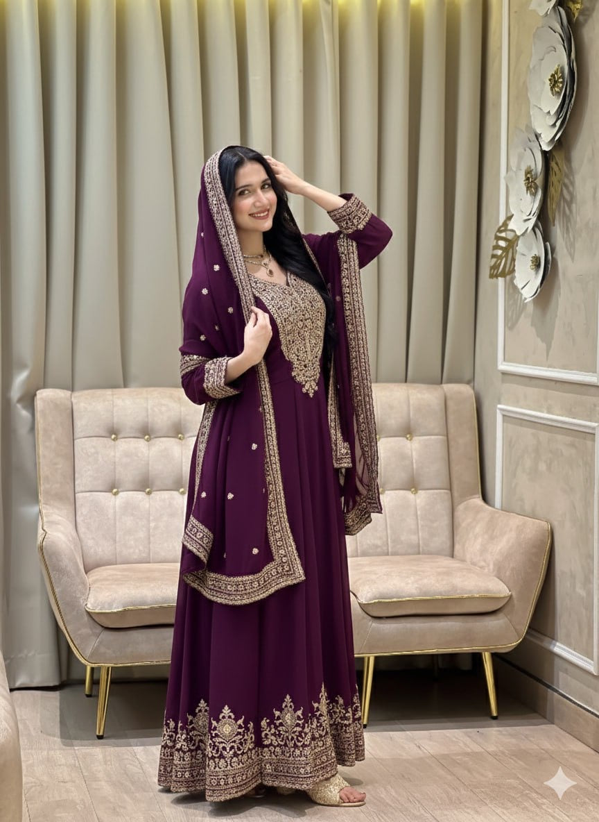 Shehzaadi Grace Sequence Work Gown
