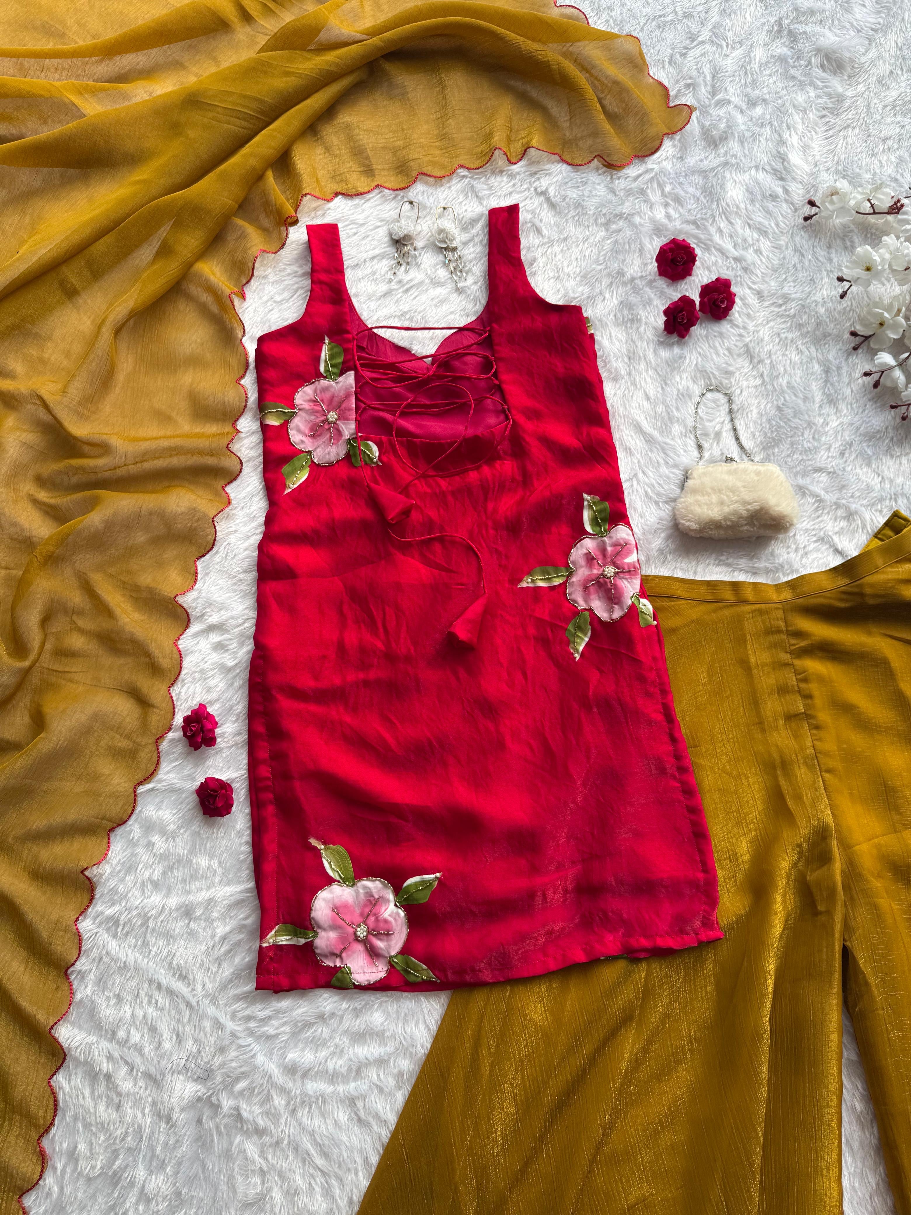 Fusion Artwear Set – Hand Painted Designer Outfit