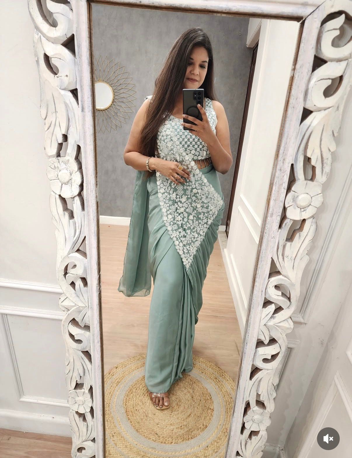 Rangoli Silk Embroidered Saree with Stylish Blouse